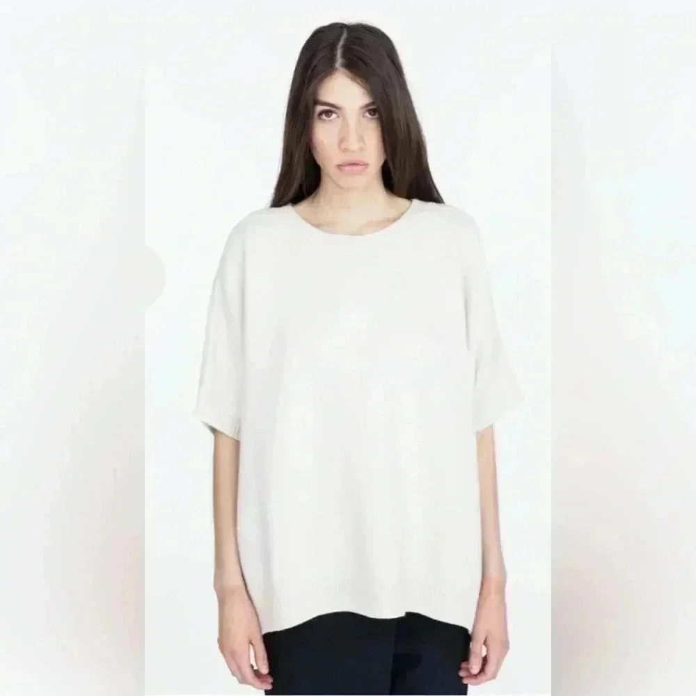 Emerson Fry Sweater Womens Size Medium  Short Sleeve Pullover Virgin Wool